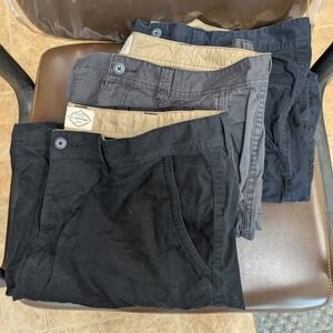 3 St. John's Bay Men's Shorts - Black, Navy & Tan